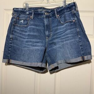 American Eagle Outfitters Medium Blue Denim Rolled Cuff Women's Shorts